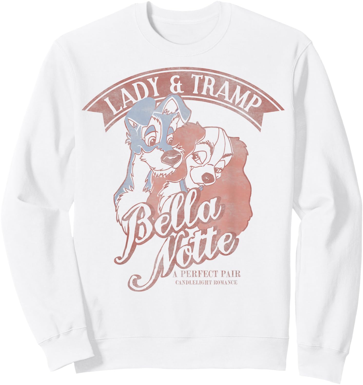 Disney Lady & The Tramp Bella Notte Portrait Sweatshirt - Sweatshirt | White