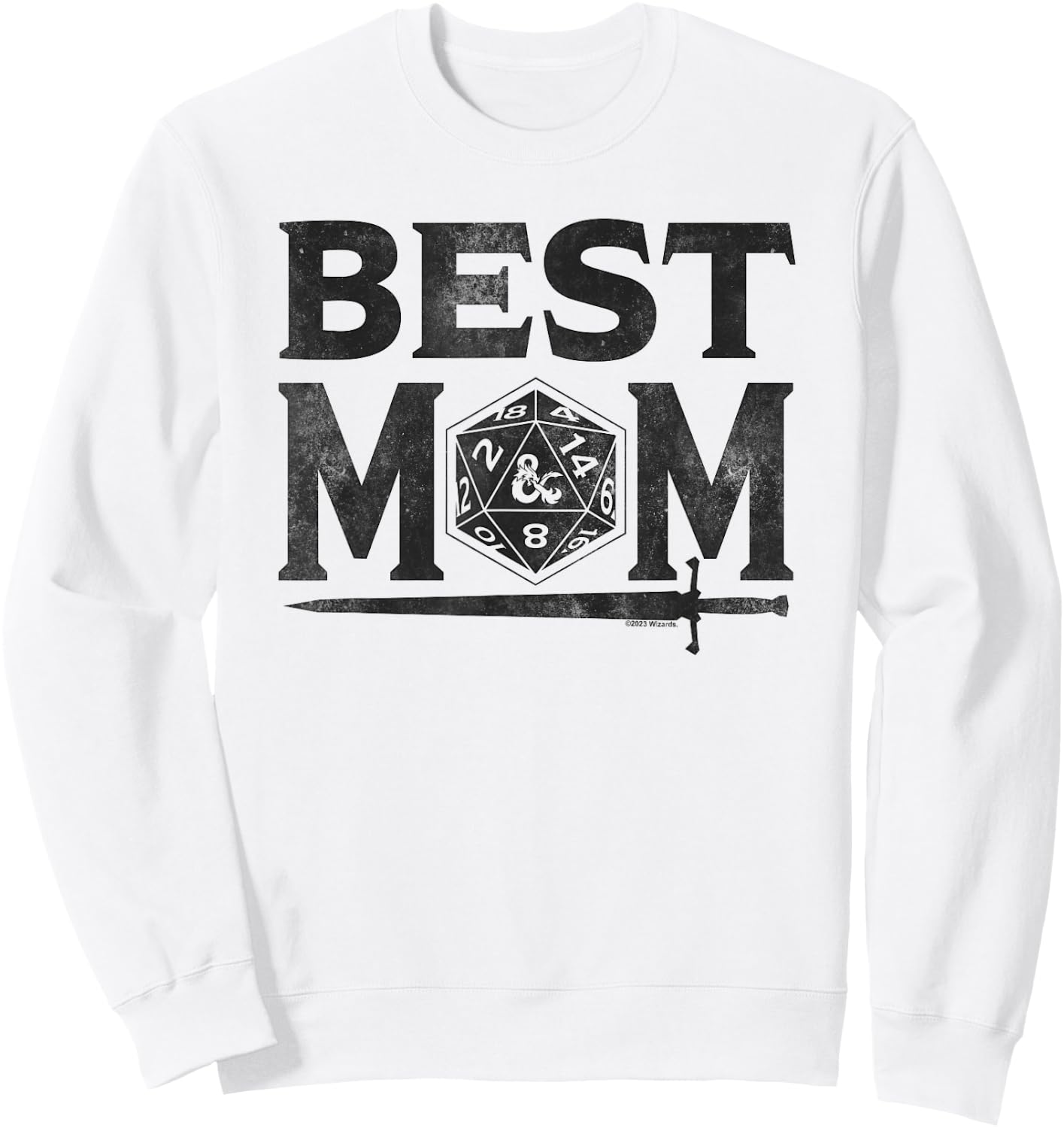 Dungeons & Dragons Mother's Day Best Mom D20 Light Sweatshirt - Sweatshirt | White