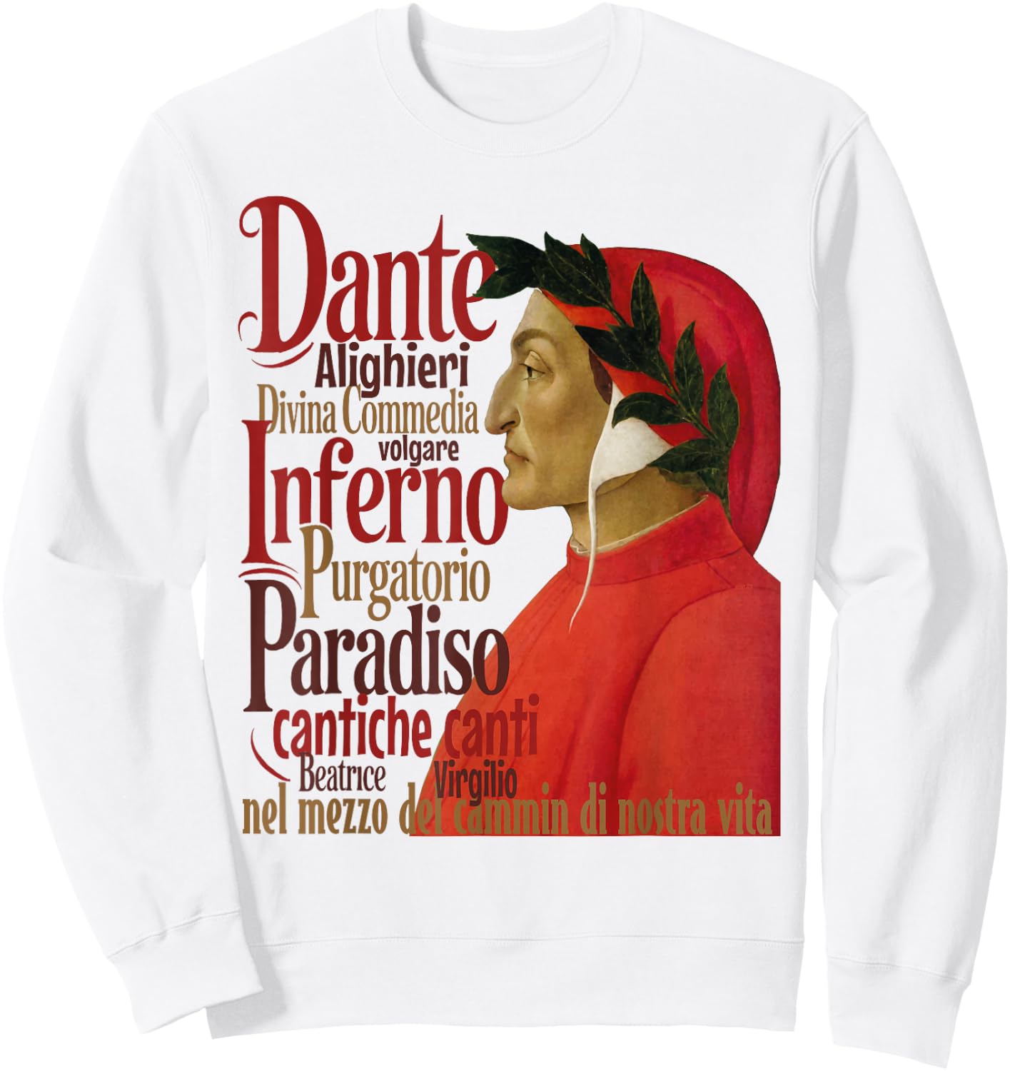 Dante Alighieri de Sandro Botticelli la Divine Comédie Sweatshirt - Sweatshirt | White