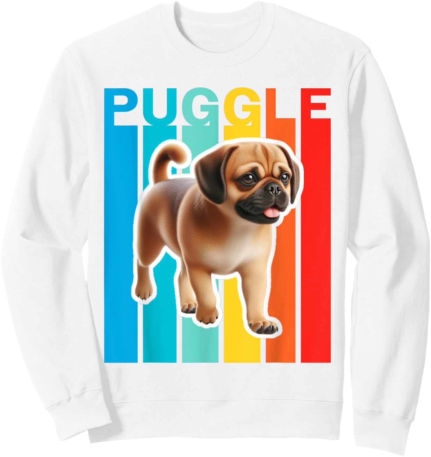 Colorful Puggle Sweatshirt - Sweatshirt | White