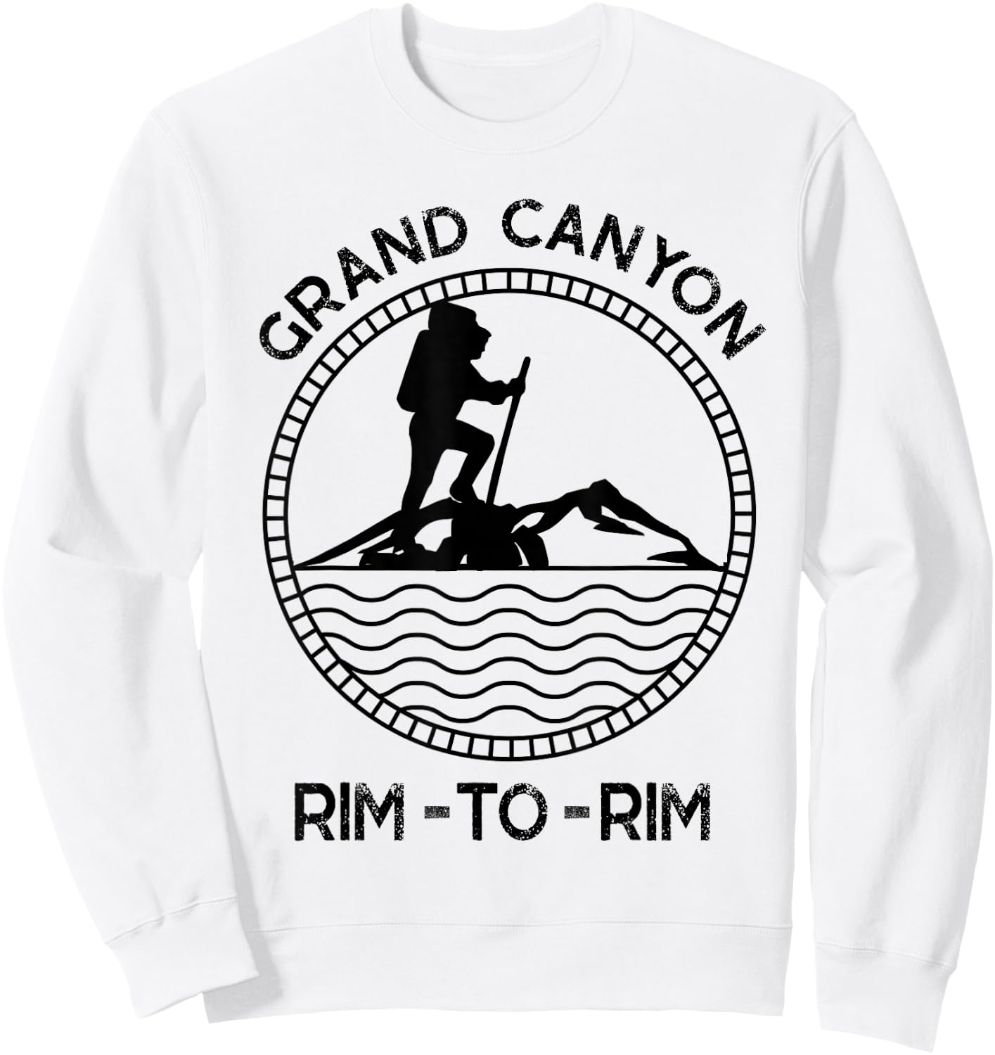 South Rim to North Rim Grand Canyon Hike in Arizona Souvenir Sweatshirt - Sweatshirt | White