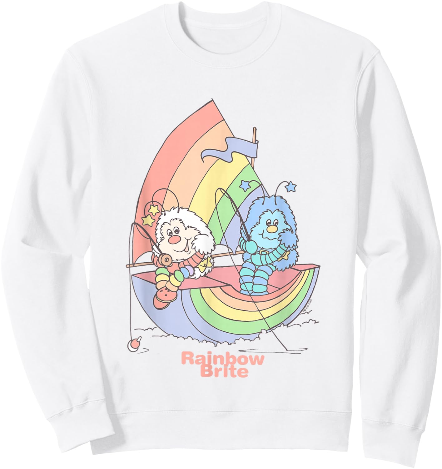 Rainbow Brite Twink & Champ Rainbow Rowboat Sweatshirt - Sweatshirt | White