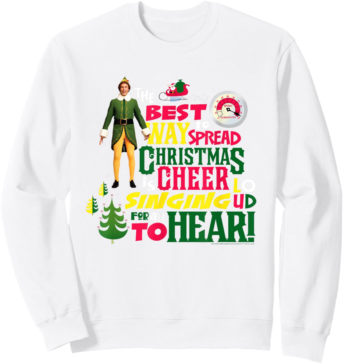 Elf Movie Christmas Cheer Sweatshirt - Sweatshirt | White
