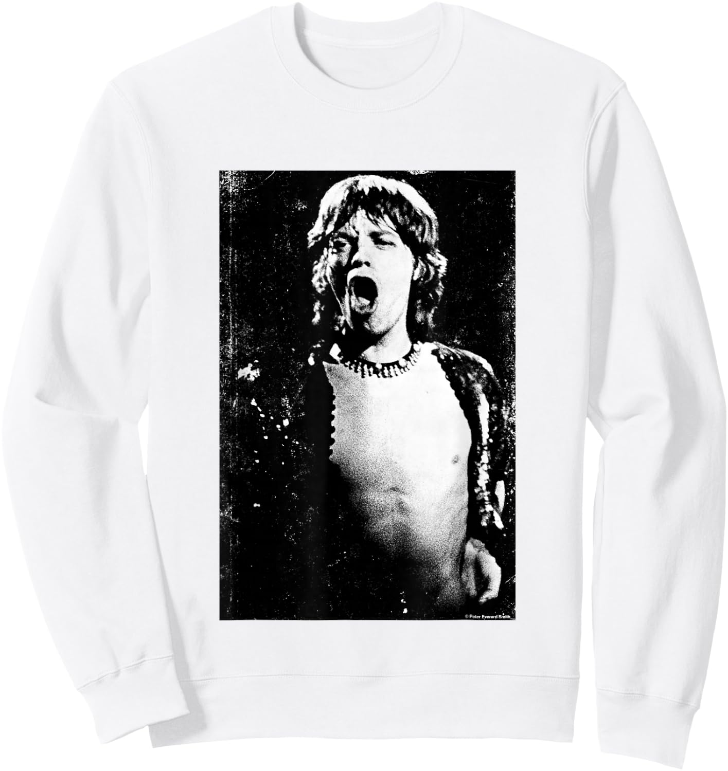 Mick Jagger Of The Rolling Stones Live 1971 By Everard Smith Sweatshirt - Sweatshirt | White
