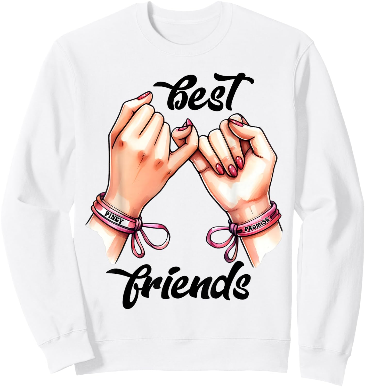 BFF Spirit Week Girls Best Friends Matching, white, S Sweatshirt - Sweatshirt | White