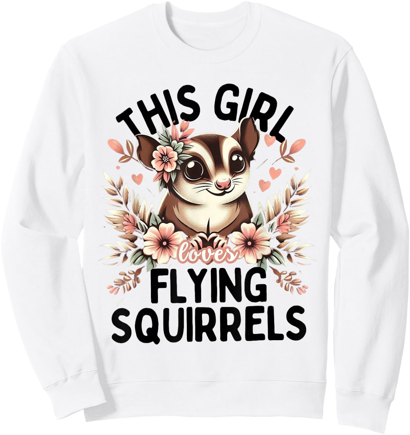 Funny Flying Squirrel Shirt Animal Lover Flying Squirrels Sweatshirt - Sweatshirt | White