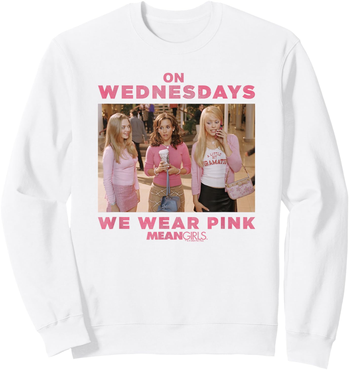Mean Girls Wednesdays We Wear Pink Sweatshirt - Sweatshirt | White