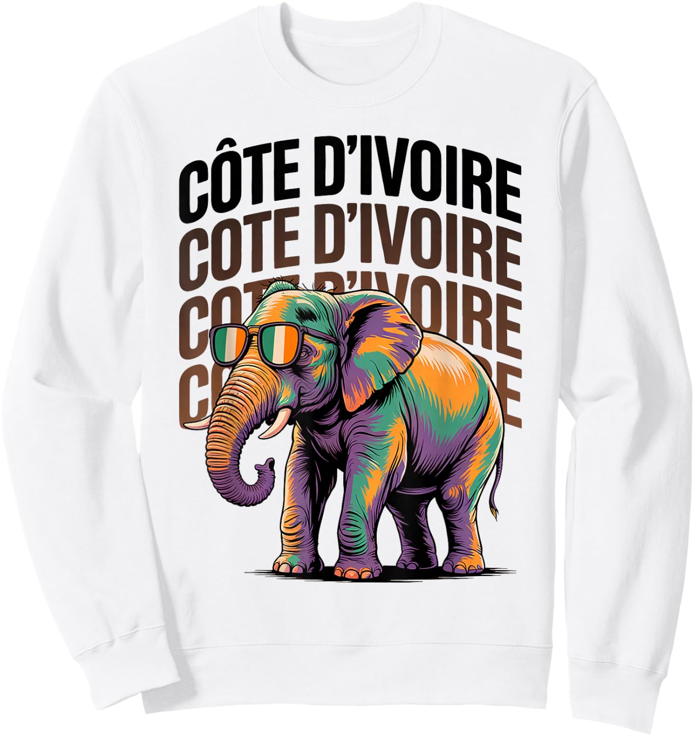 Cute CÔTE D'Ivoire Trip Elephant Ivory Coast Boys Vacay Sweatshirt - Sweatshirt | White