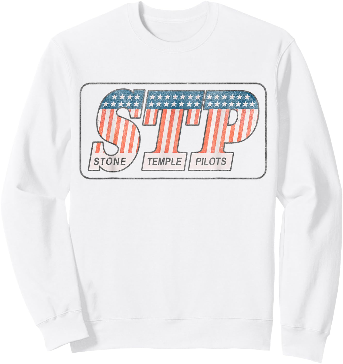 Stone Temple Pilots - Stars and Stripes , white, S Sweatshirt - Sweatshirt | White