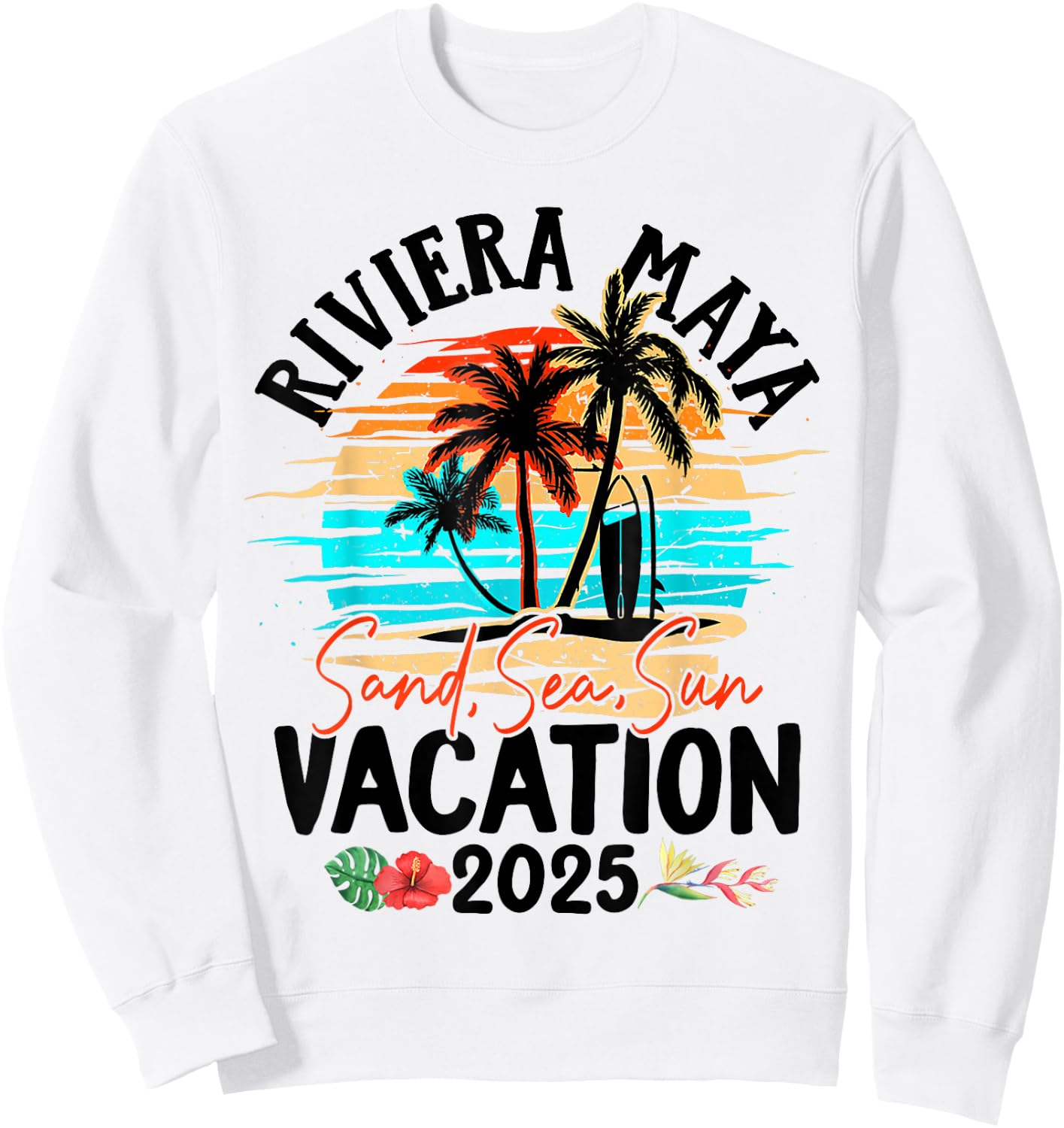 Riviera Maya Mexico Vacation 2025 Matching Family Group Sweatshirt - Sweatshirt | White