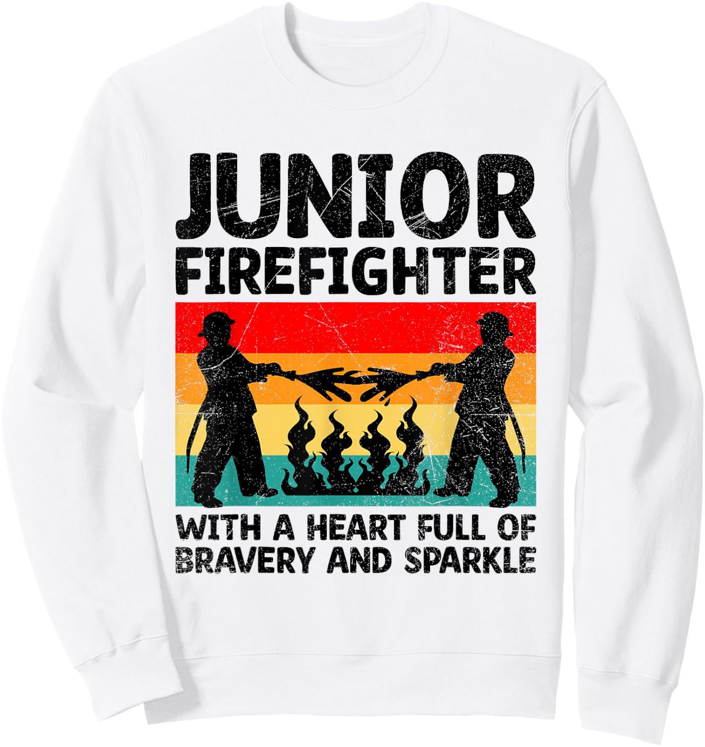 Firefighter Junior Firefighter Fire Department Fireman To Be Sweatshirt - Sweatshirt | White