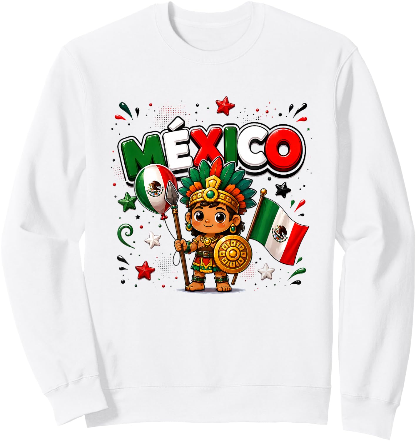 Drapeau du Mexique, Carte Mexicaine pour Enfants et Filles Sweatshirt - Sweatshirt | White