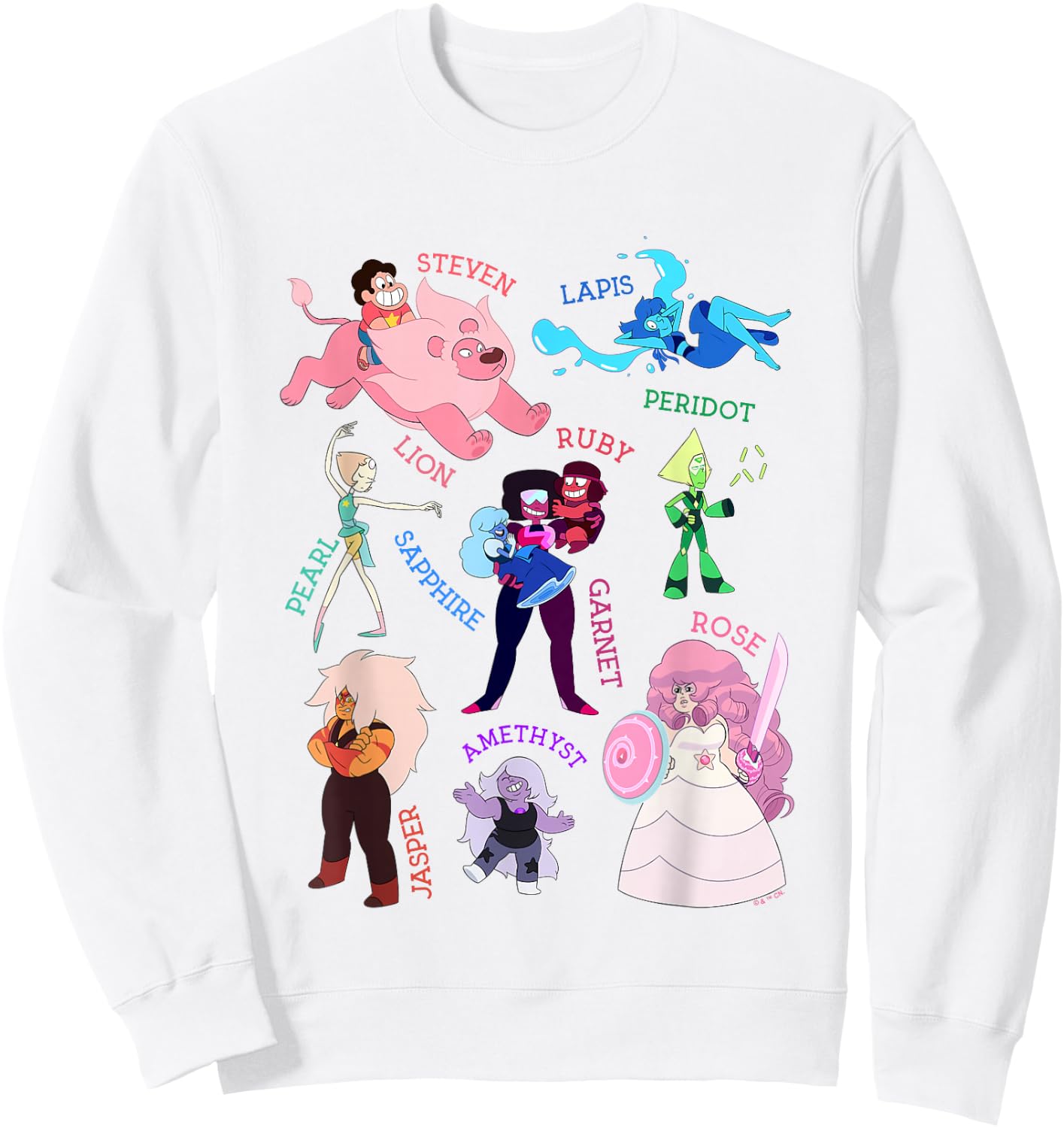 Steven Universe Earthbound Gems Collage Sweatshirt - Sweatshirt | White