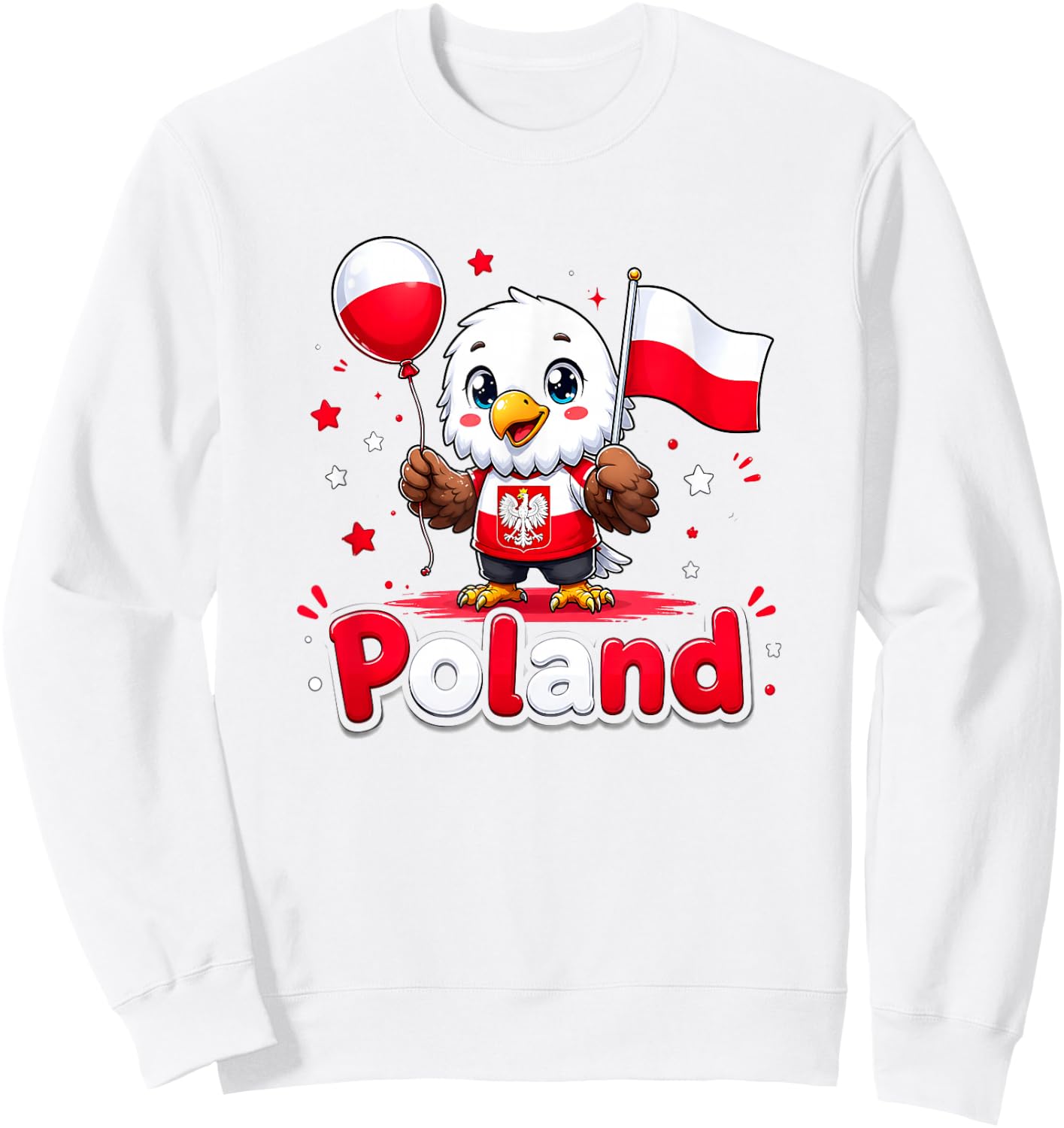 Polen Kinder, Polnische Kleidung, Polen Shirt für Mädchen Sweatshirt - Sweatshirt | White