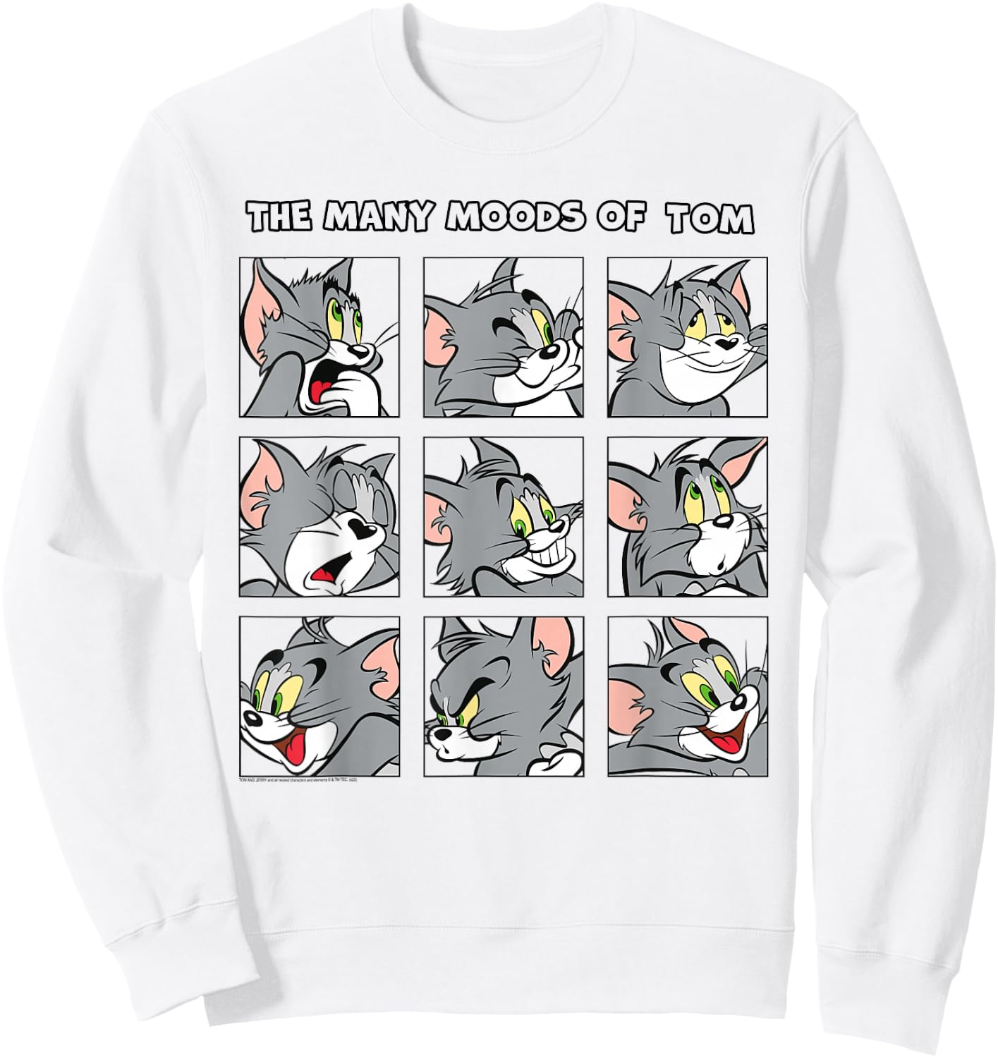 Tom & Jerry Many Moods Of Tom , gray Sweatshirt - Sweatshirt | White