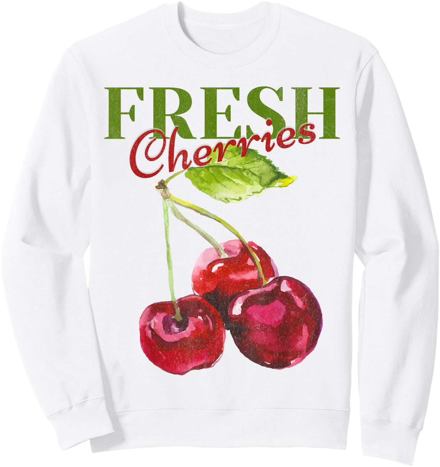 Fresh Cherries Homestead Homegrown Farmhouse Farmer Sweatshirt - Sweatshirt | White