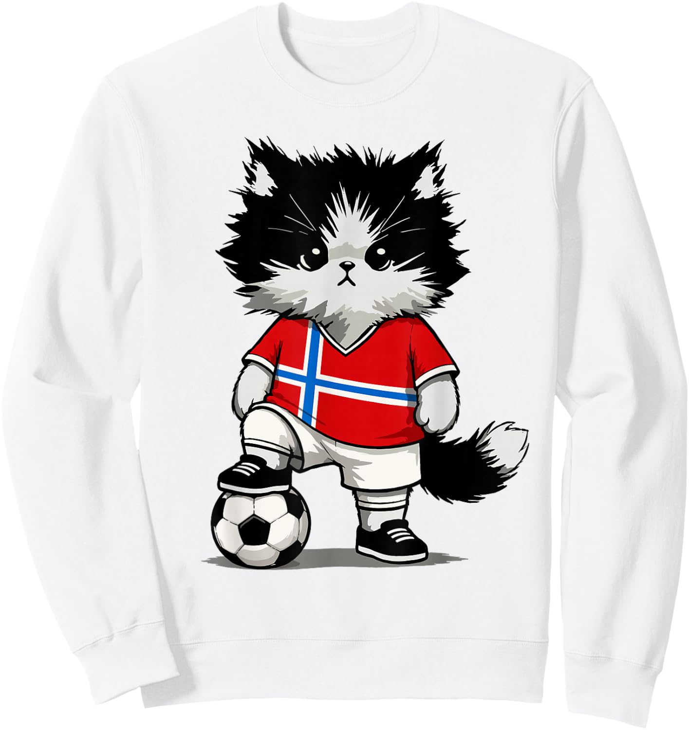 Norwegian Flag Men Women Kids Norway Sweatshirt - Sweatshirt | White