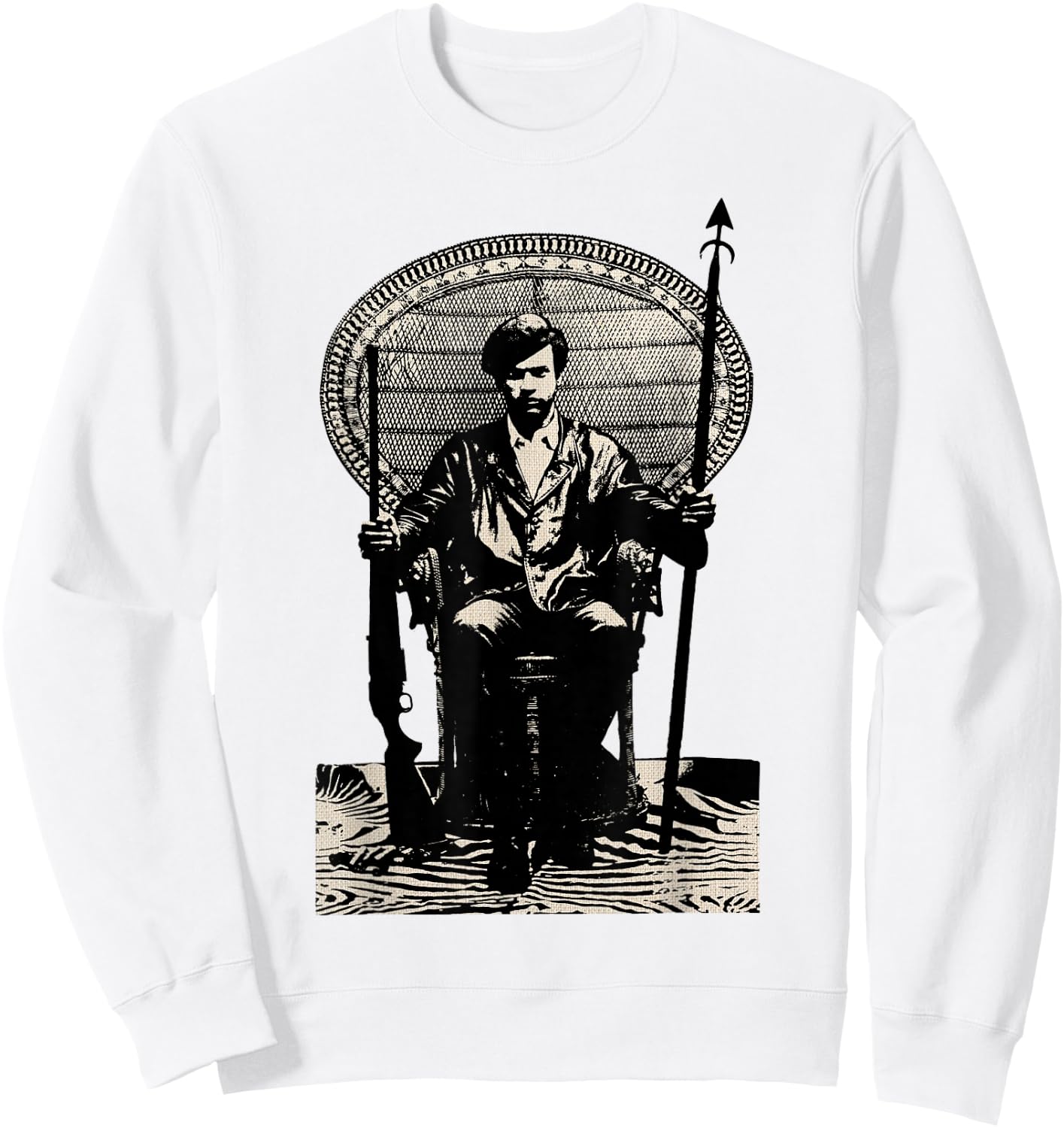 BPP Vintage Black History Self Defense Black Panthers Party Sweatshirt - Sweatshirt | White
