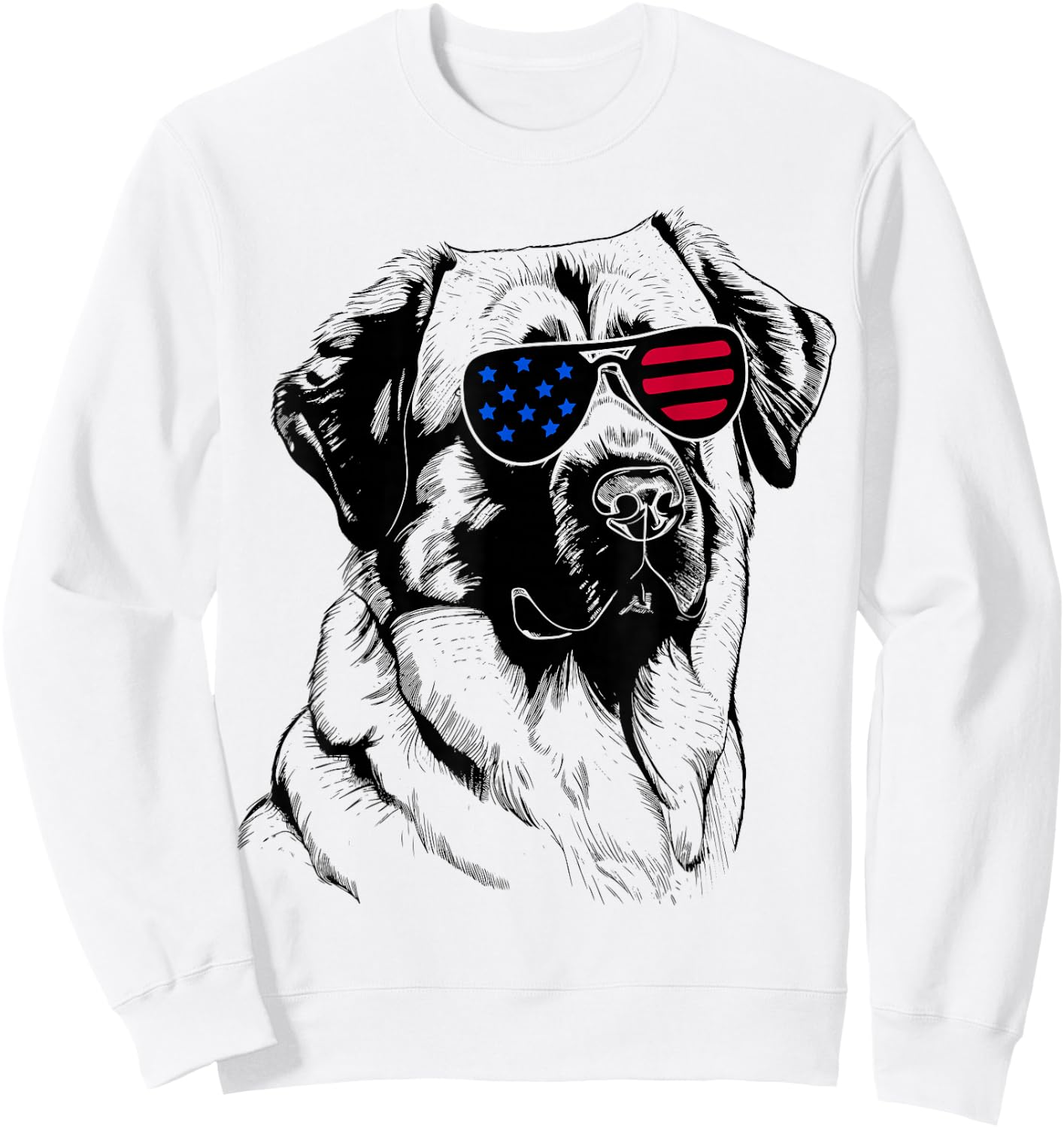 Anatolian Shepherd Dog 4th July America USA Flag Sweatshirt - Sweatshirt | White