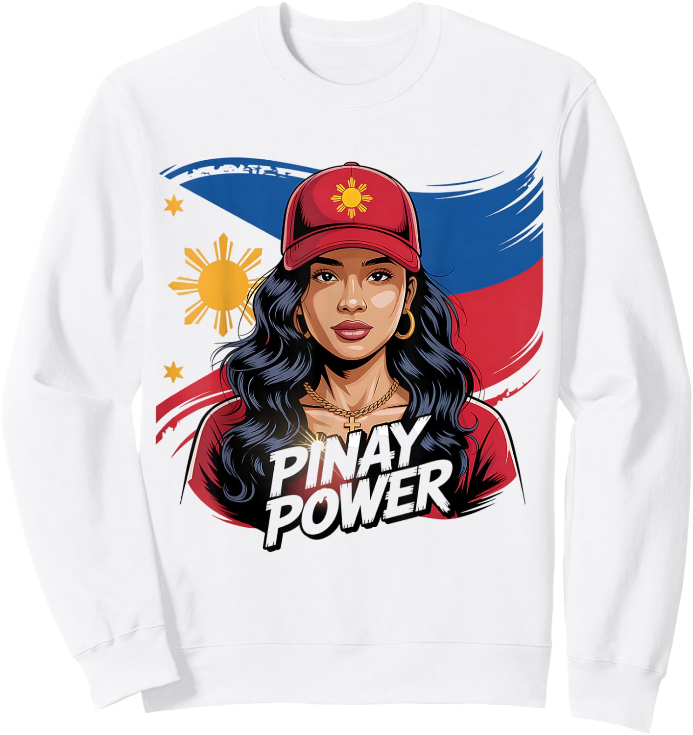 Filipina Girlfriend Pinay Power Sweatshirt - Sweatshirt | White