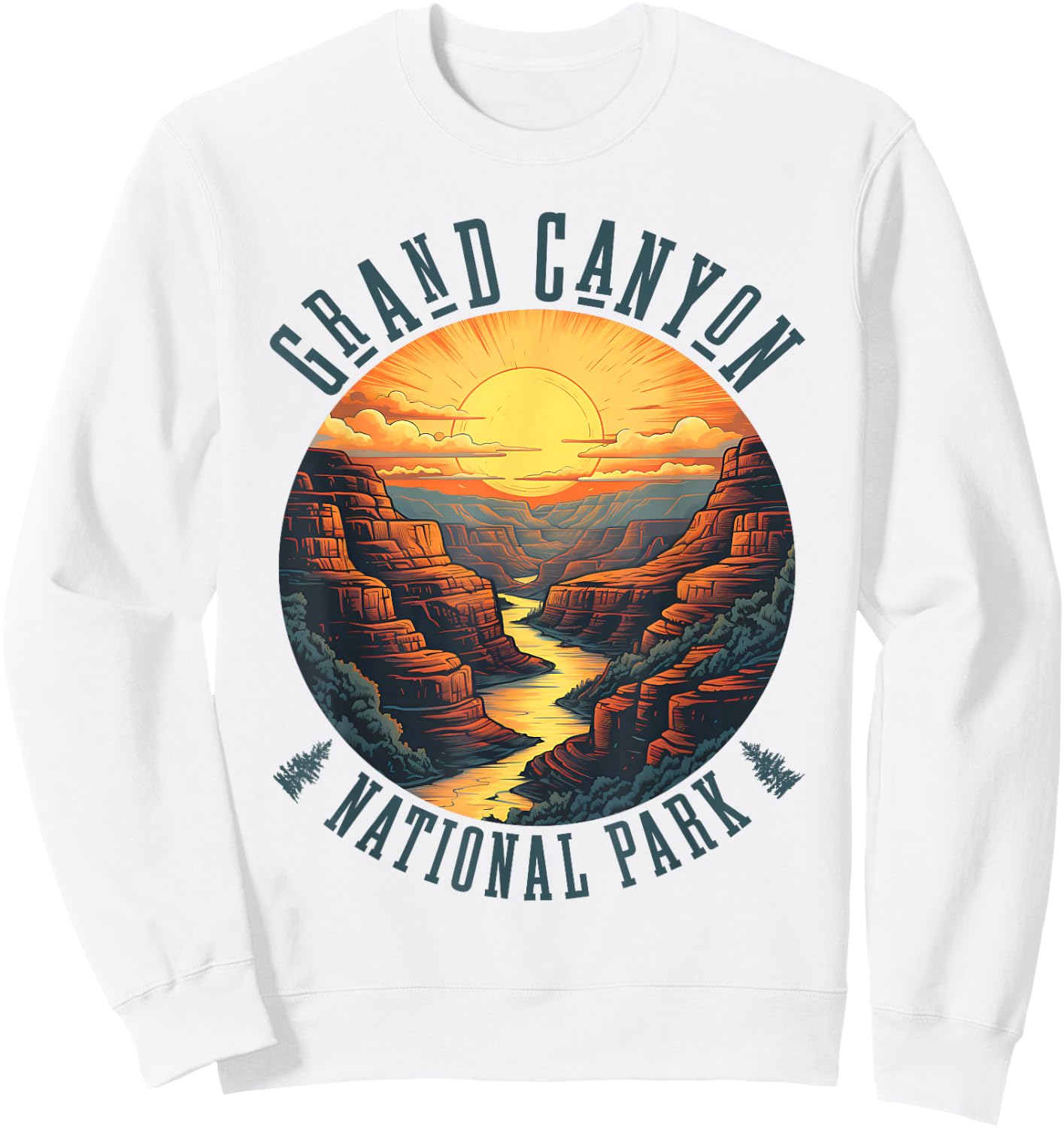 The Grand Canyon National Park Design Sweatshirt - Sweatshirt | White