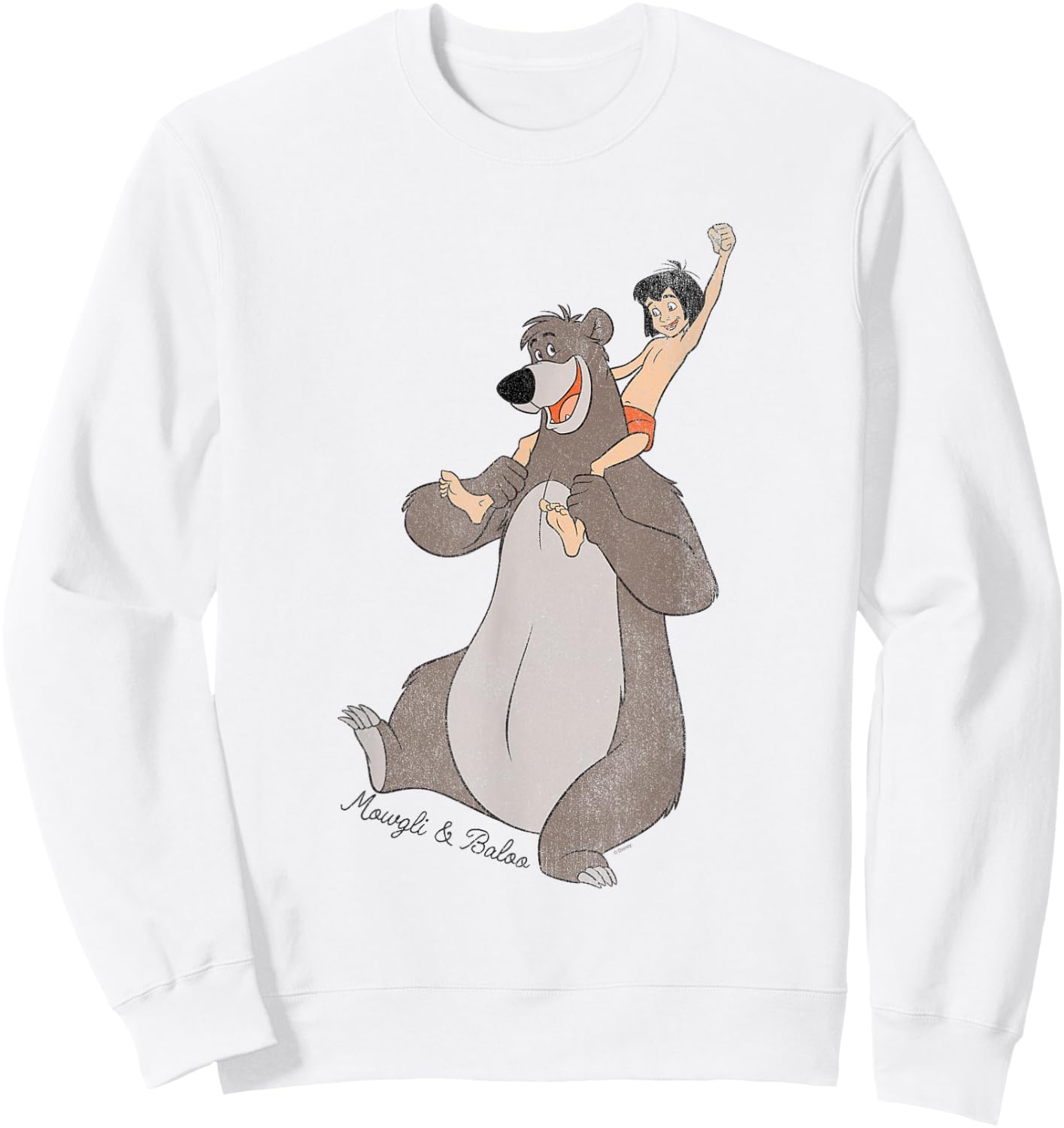 Jungle Book Mowgli And Baloo , white Sweatshirt - Sweatshirt | White