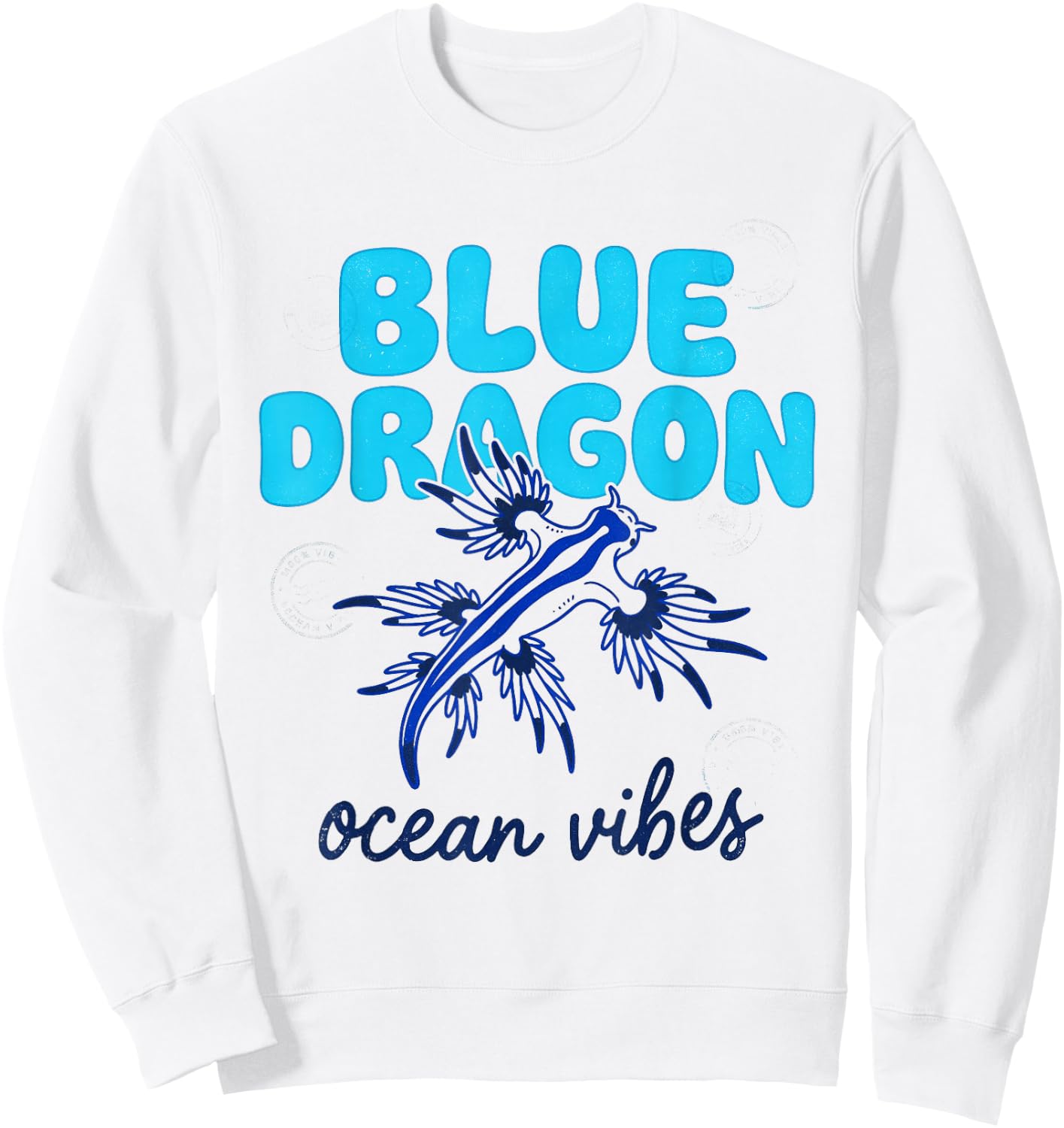 Glaucus Atlanticus Blue Dragon Sea Slug Creature Sweatshirt - Sweatshirt | White