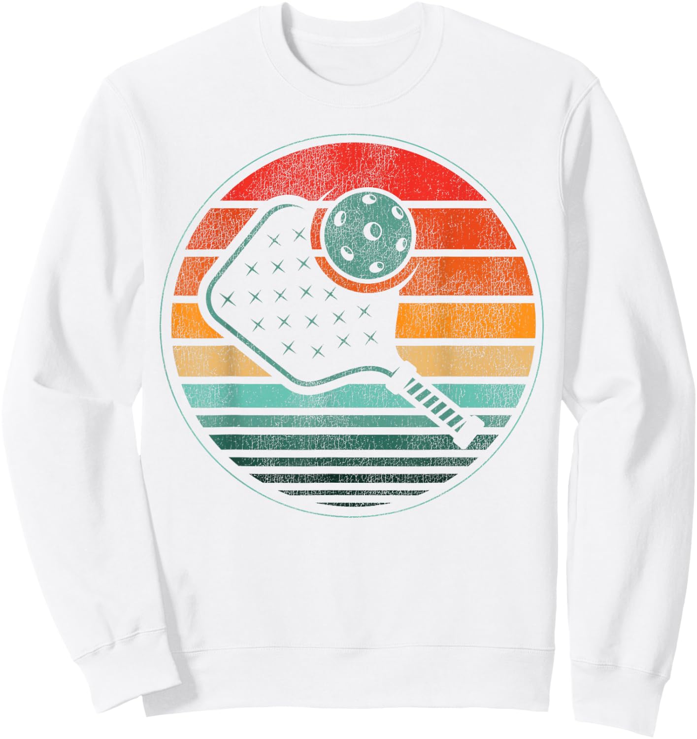 Pickleball Retro Vintage Sweatshirt - Sweatshirt | White