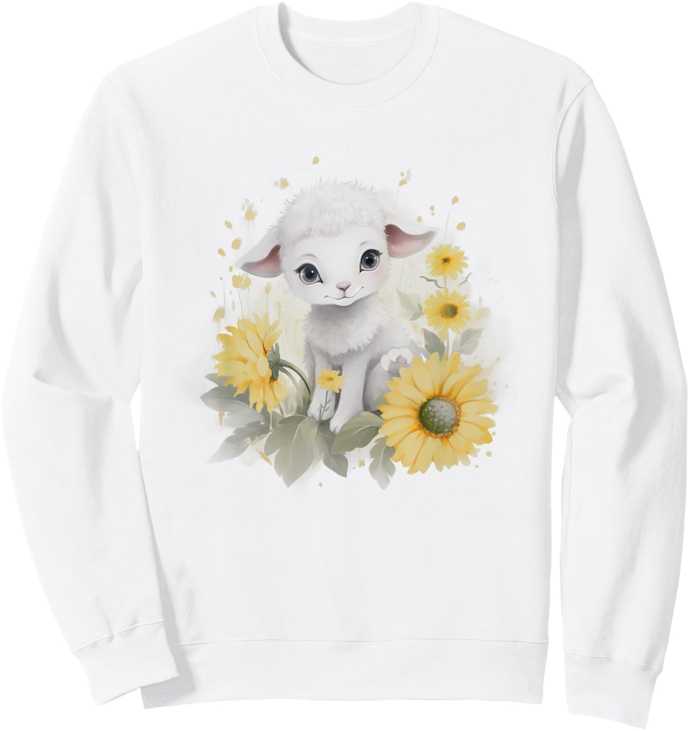 Beautiful baby animal animals - sheep baby sheep, baby lamb Sweatshirt - Sweatshirt | White