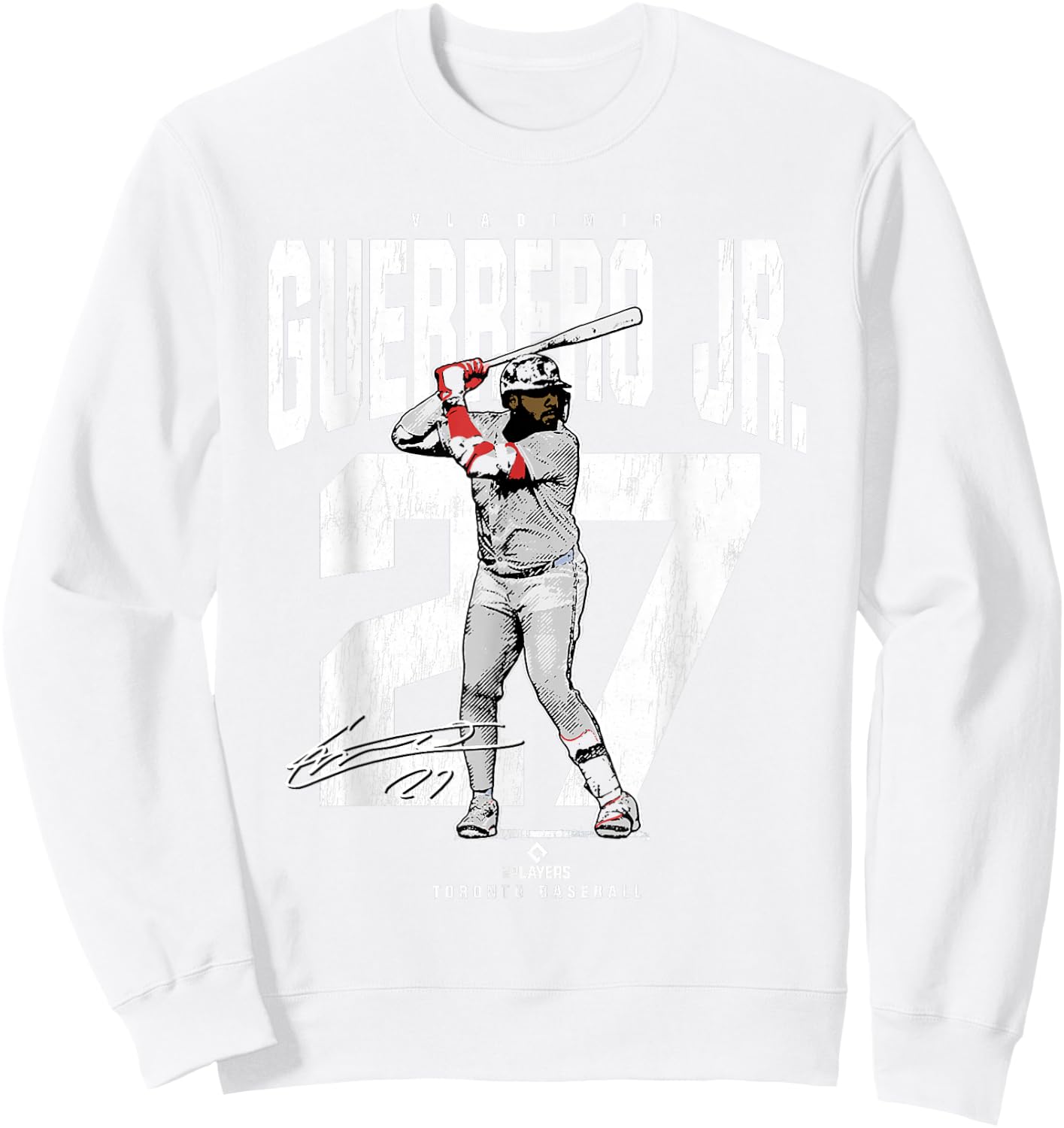 Vladimir Guerrero Jr. | Toronto Baseball Players | MLBVGU392 Sweatshirt - Sweatshirt | White