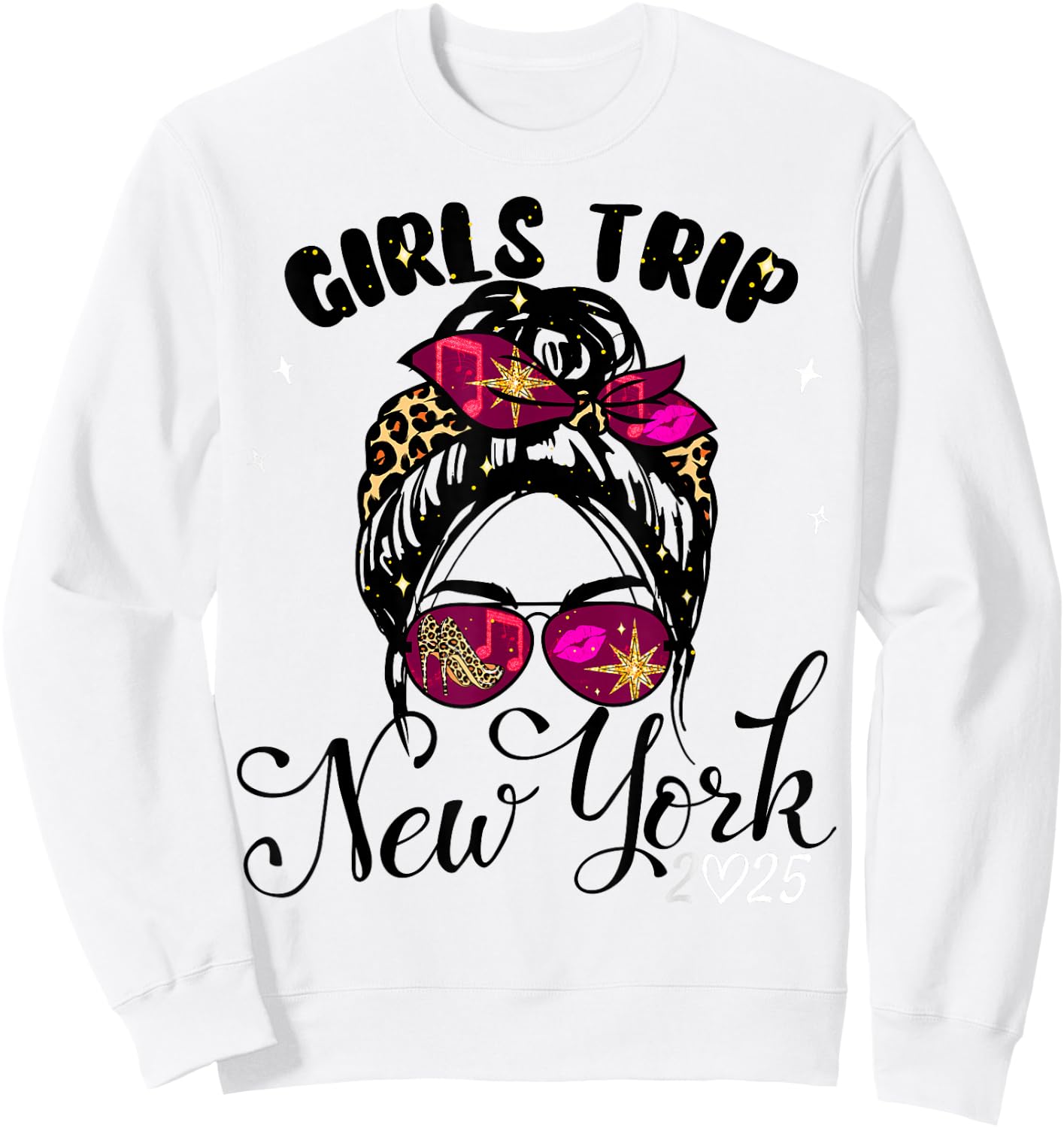 Girls Trip New York 2025 Shirt Weekend Birthday Squad Sweatshirt - Sweatshirt | White
