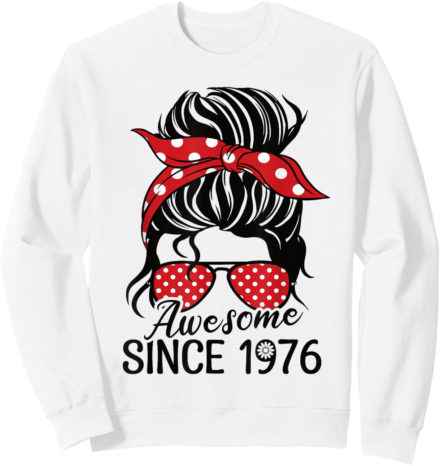 Vintage Awesome since 1976 Frau und Mädchen Geboren 1976 Sweatshirt - Sweatshirt | White