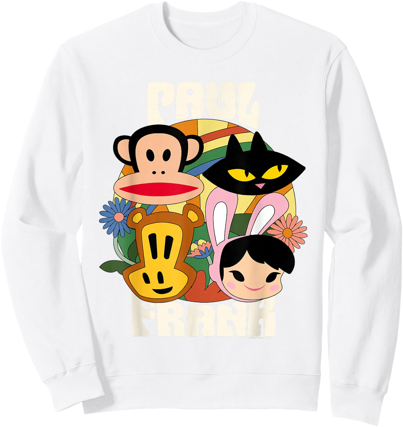 Paul Frank Julius Mika Cat Clancy & Bunny Girl Sweatshirt - Sweatshirt | White