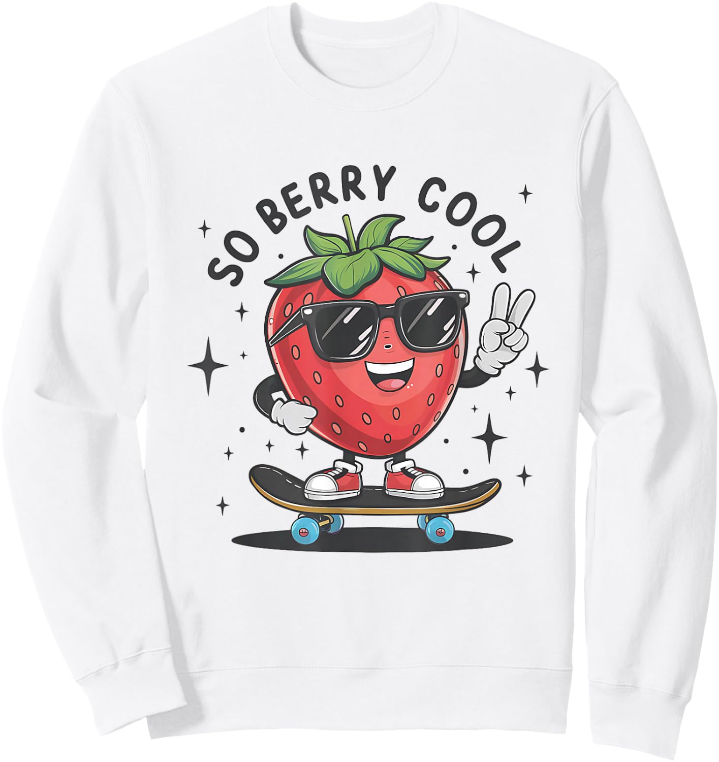 So Berry Cool Fruit Lover Strawberry Season For Boy Sweatshirt - Sweatshirt | White