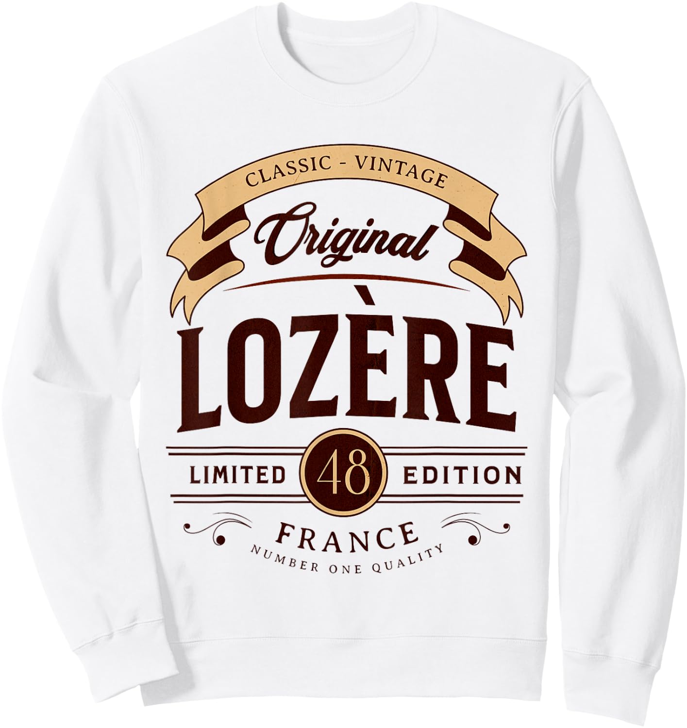 Vintage Lozère France , grey, S Sweatshirt - Sweatshirt | White