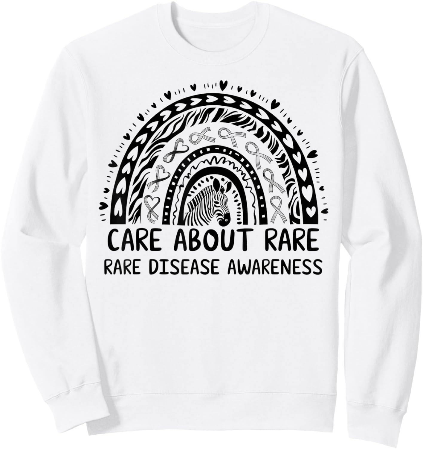Rare Disease Day 2026 Shirt - Care Rare Disease Awareness Sweatshirt - Sweatshirt | White