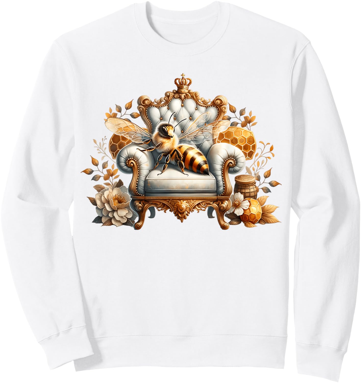 Yellow Bee Accessories Bee Keepers And Queen Bee Sweatshirt - Sweatshirt | White