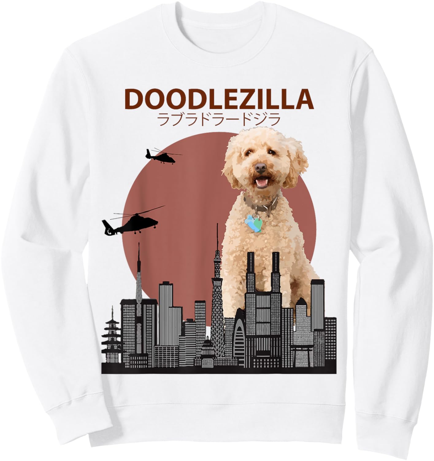 Doodlezilla Labradoodle | Funny Goldendoodle Gift Sweatshirt - Sweatshirt | White
