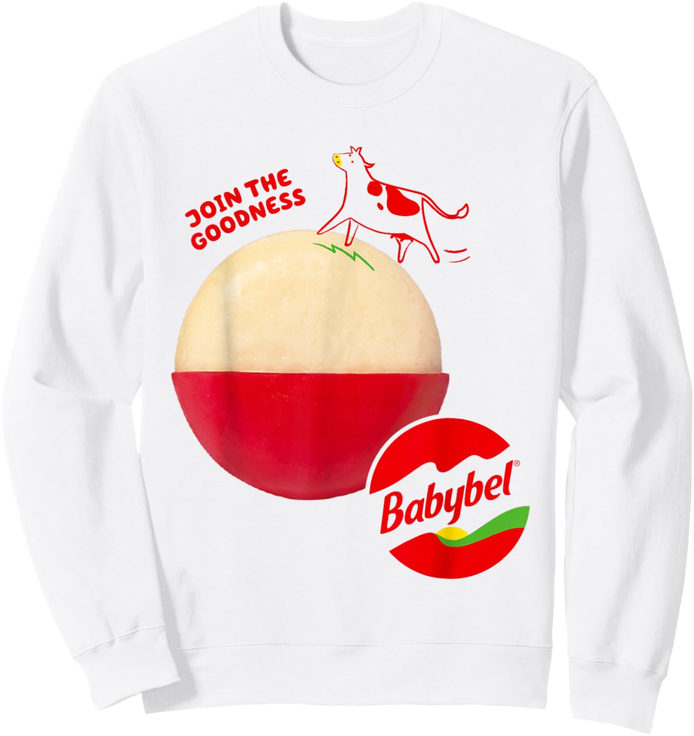 Babybel Join The Goodness , White Sweatshirt - Sweatshirt | White