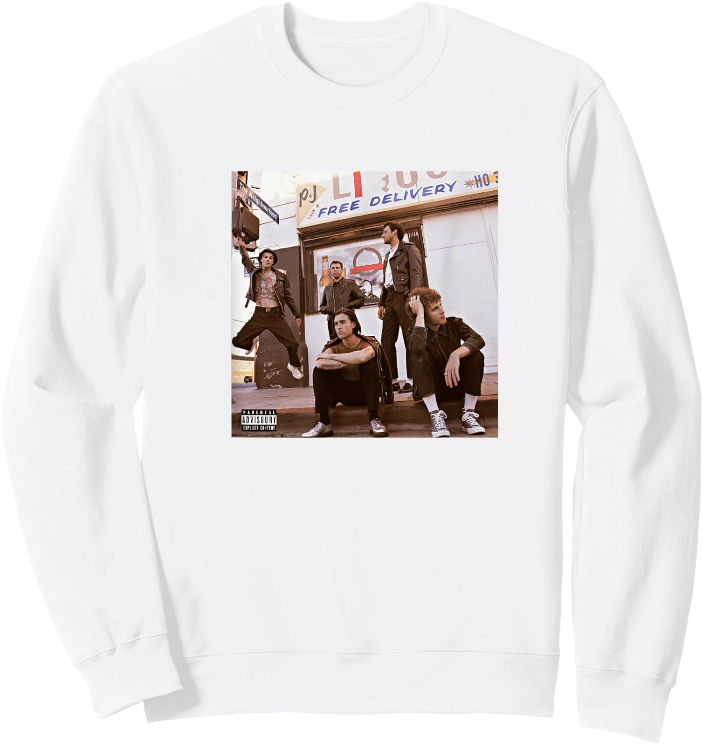 The Neighbourhood Hard to Imagine Album Cover Sweatshirt - Sweatshirt | White
