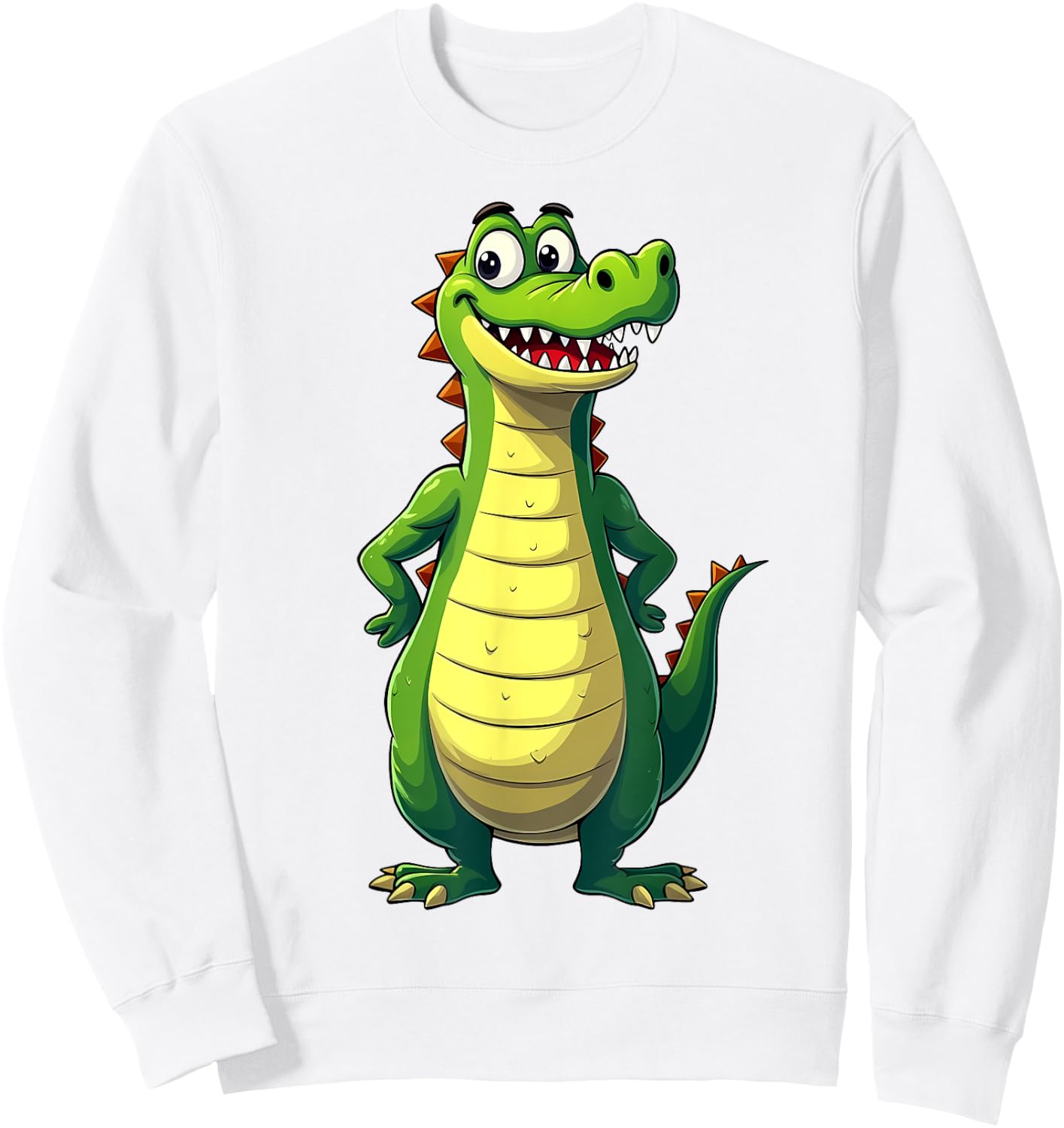 Crocodile costume, alligator, carnival, animal Sweatshirt - Sweatshirt | White
