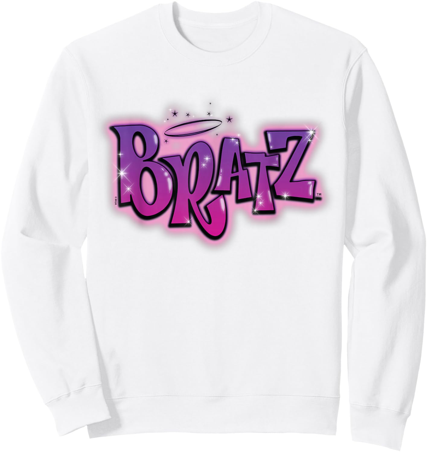 Bratz - Airbrush Pink and Purple Logo Sweatshirt - Sweatshirt | White