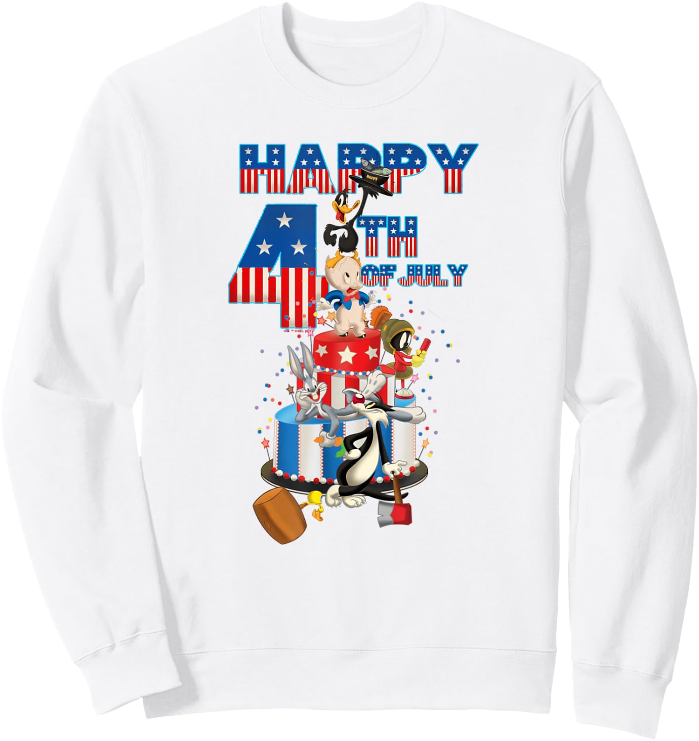 Looney Tunes Bugs and Friends 4th of July Sweatshirt - Sweatshirt | White