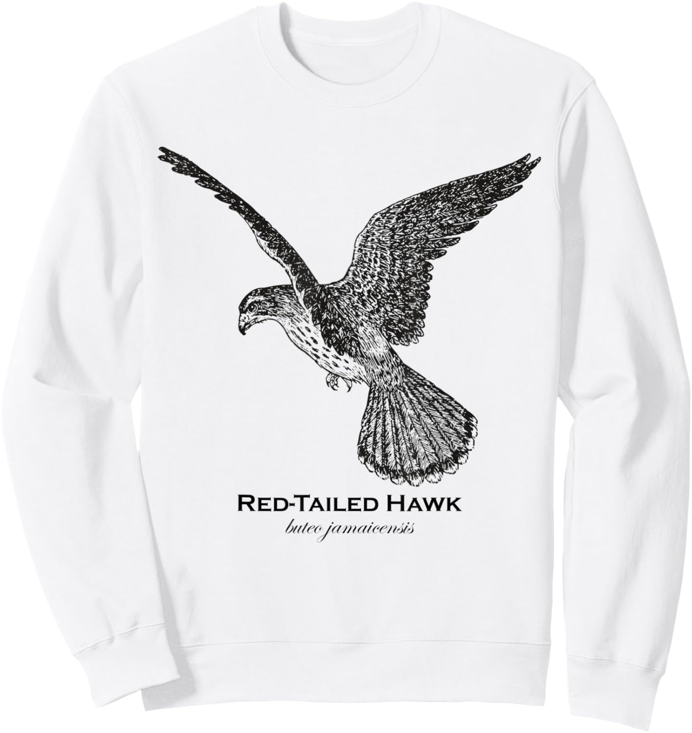 Vintage Animal Retro Wildlife Red-Tailed Hawk Sweatshirt - Sweatshirt | White