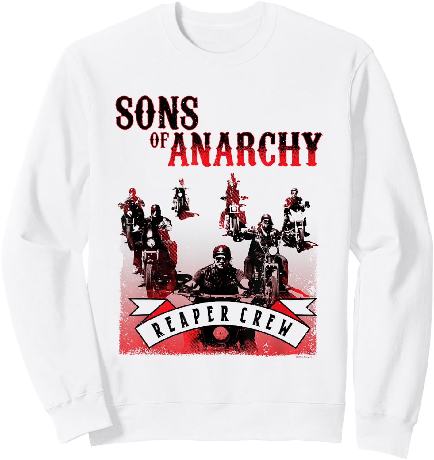 Sons of Anarchy Black and Red Poster Sweatshirt - Sweatshirt | White