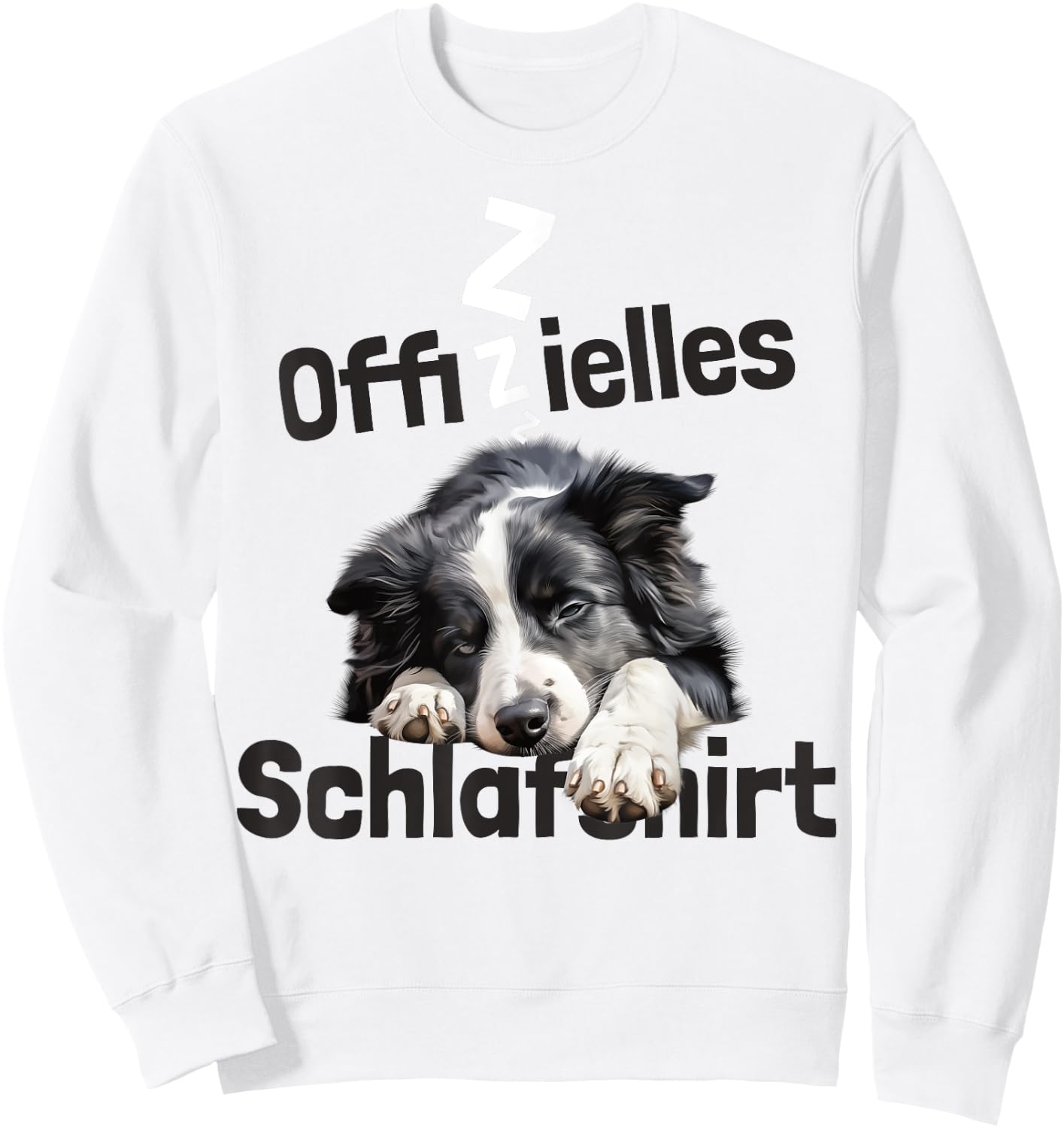 Official Border Collie Dog Pyjamas , blue Sweatshirt - Sweatshirt | White