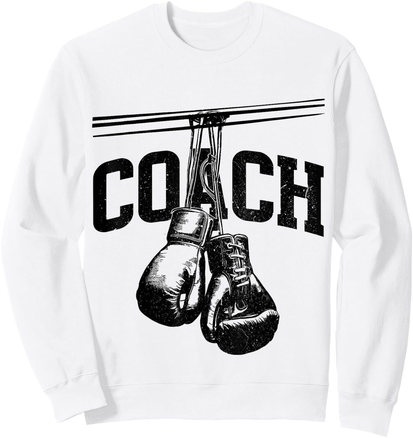 Boxing Coach, Kickboxing Muay Thai and Training MMA Gym , white, S Sweatshirt - Sweatshirt | White