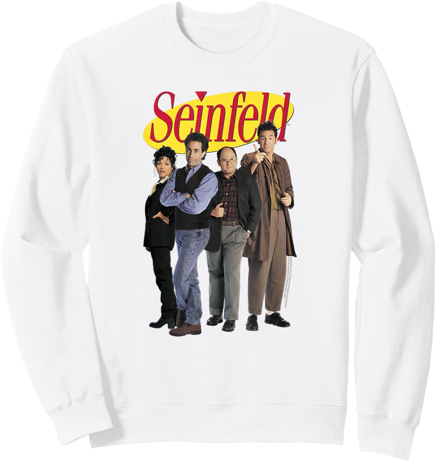 Seinfeld Cast and Logo Sweatshirt - Sweatshirt | White