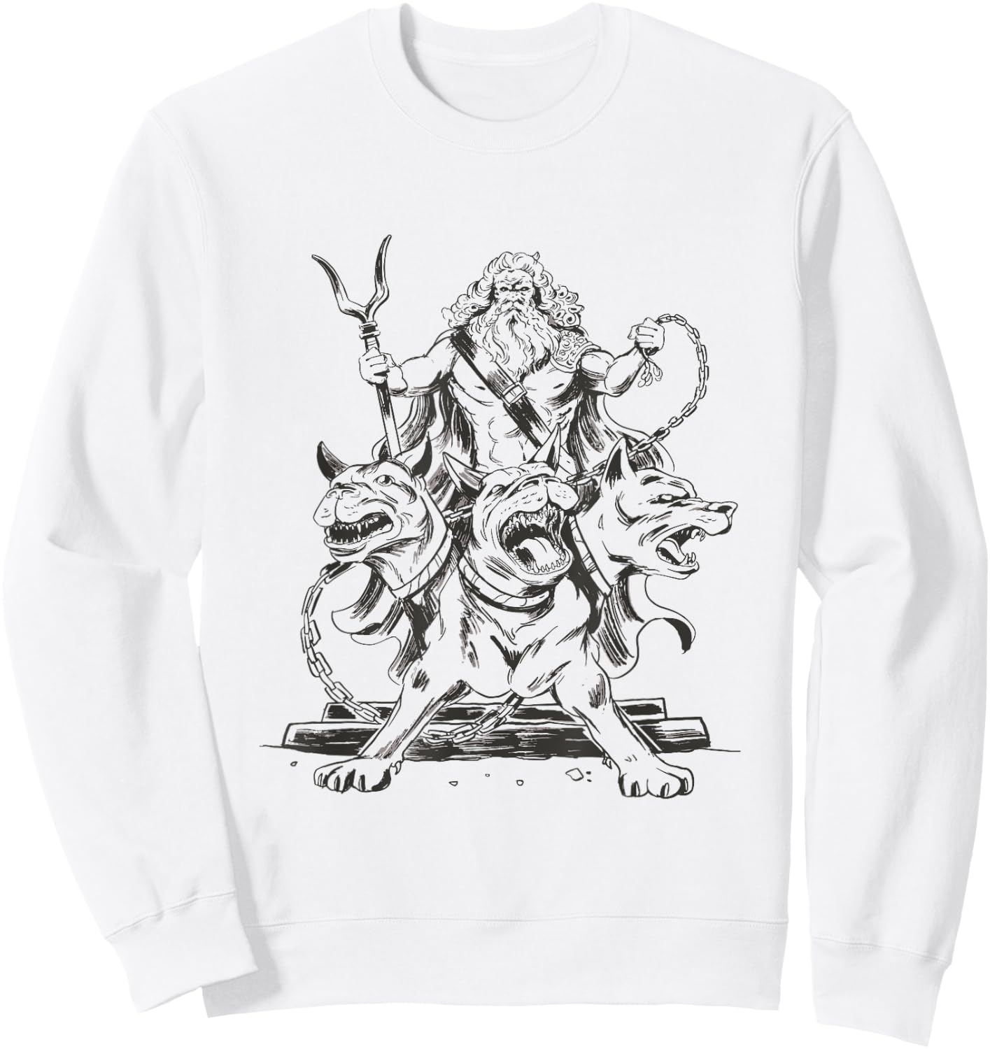 Cerberus - Creepy Hound Of Hades Dog Greek Mythology Lover Men Women Kids Sweatshirt - Sweatshirt | White