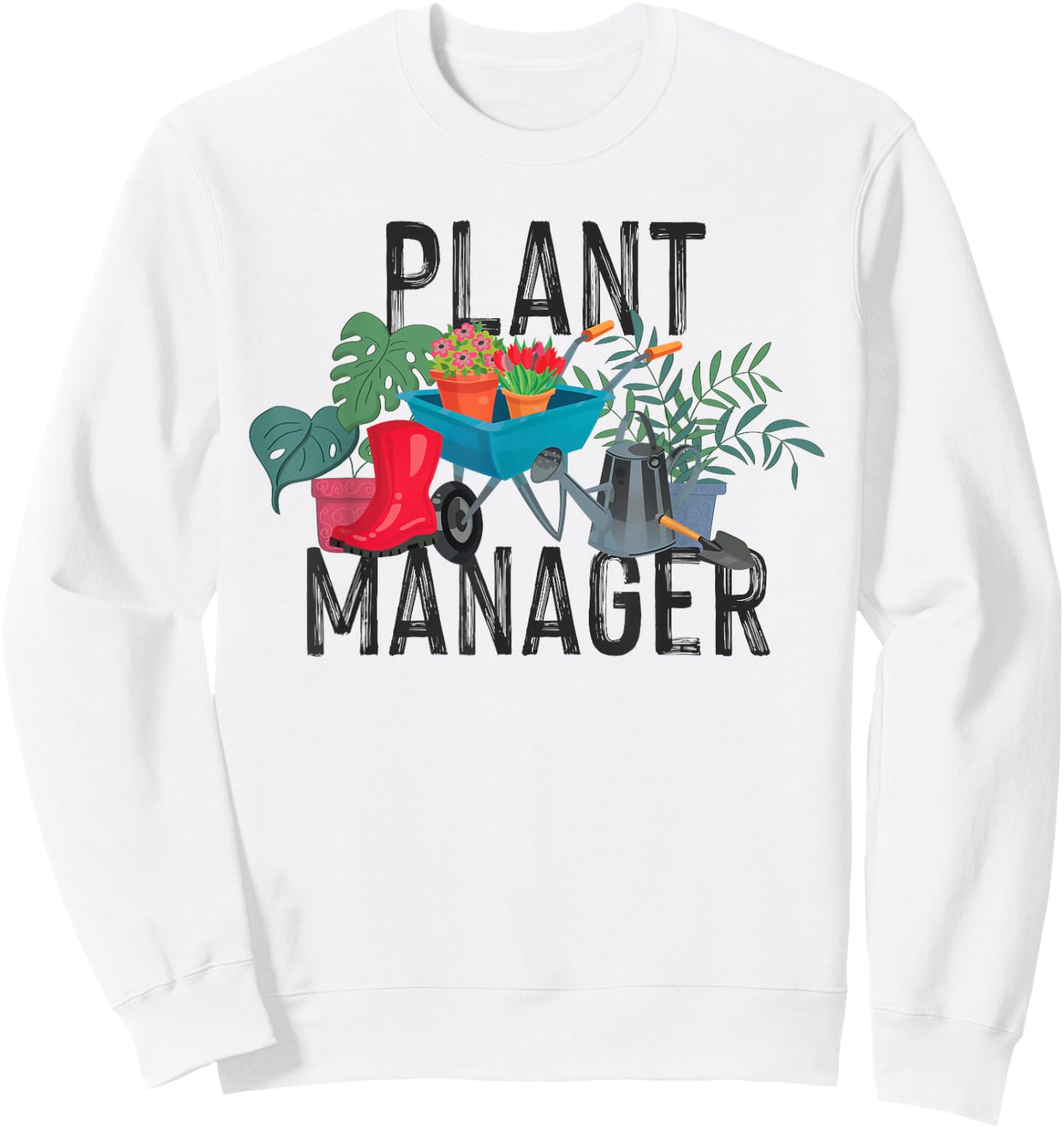Gardening Plant Manager Sweatshirt - Sweatshirt | White